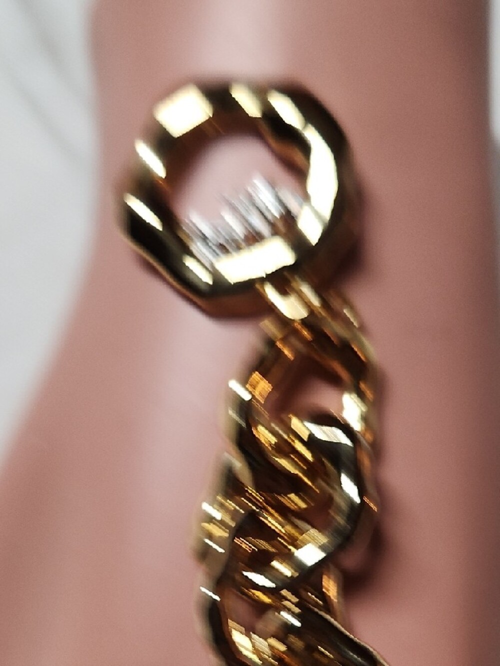 Coach Gold-Tone Chunky Link Bracelet with Dangle Charm - Picture 2 of 11